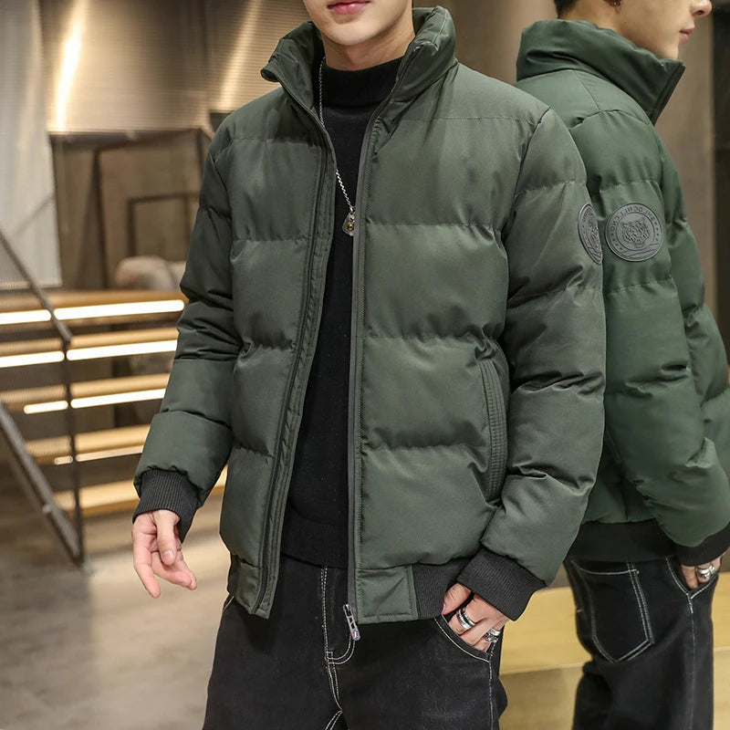 Puffer Jacket Men Warm Coats Thick Fashion Casual Winter Man Jackets C