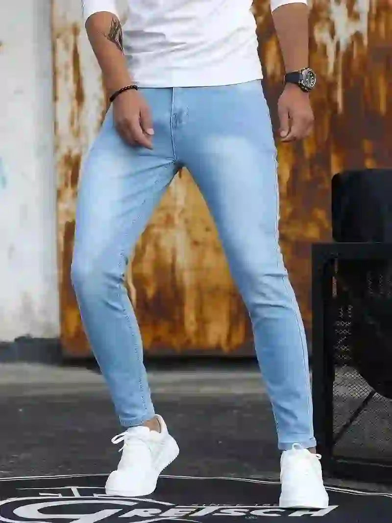 2025 Mens Slim Fit Classic Skinny Jeans Casual Street Style Comfortable Casual Mens Skinny Jeans Male Slim Fit Pencil Denim