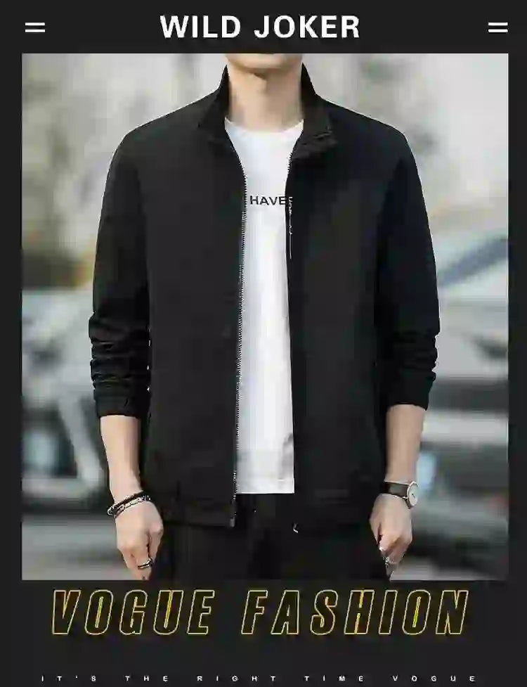 Men's Coat 2025 Spring Autumn Mens Jackets Hip Hop Street Thin Coat Sports Black Loose Windbreaker Men Clothing Men's Coat