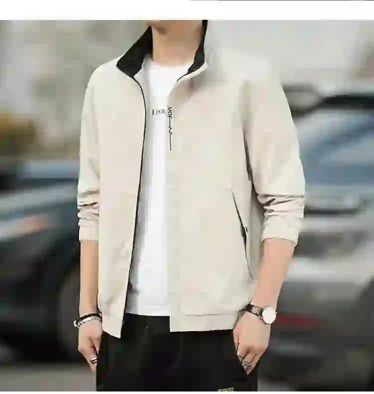 Men's Coat 2025 Spring Autumn Mens Jackets Hip Hop Street Thin Coat Sports Black Loose Windbreaker Men Clothing Men's Coat