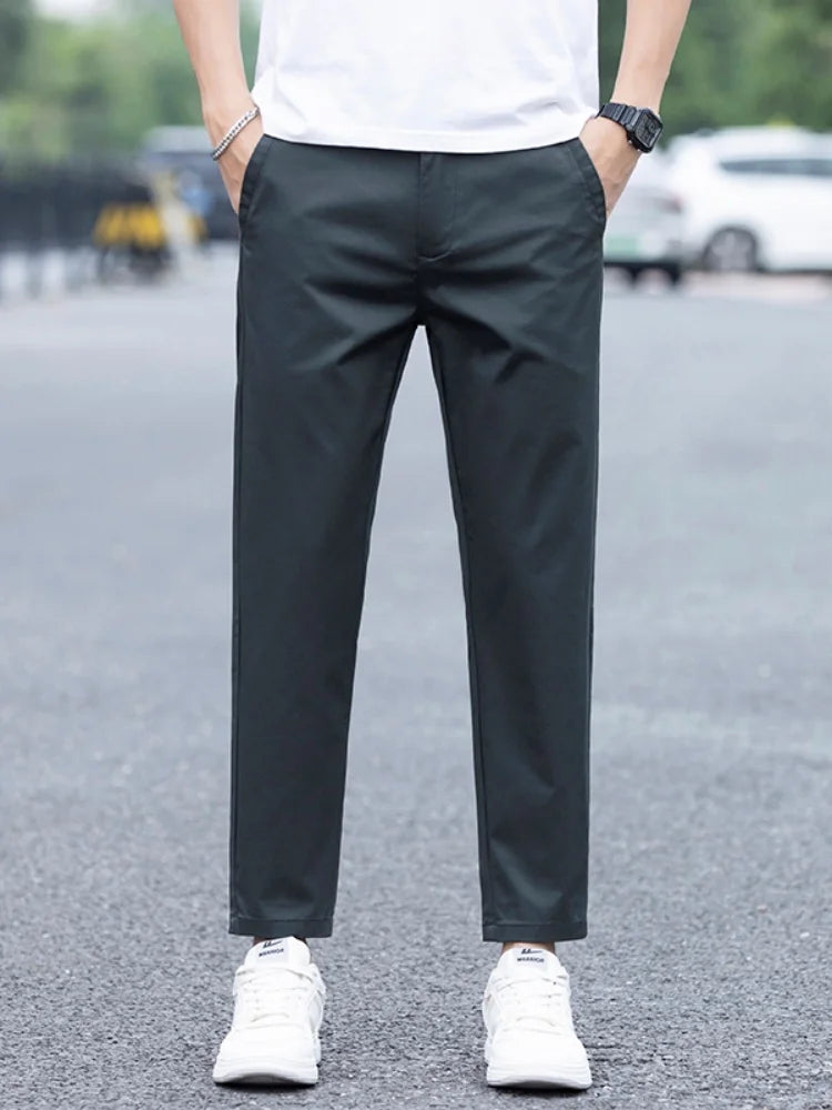 Men's Clothes Spring Summer Thin Casual Pants Men Slim Fashion Stretch