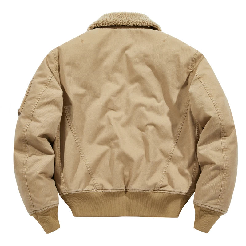 Fleece Bomber Coats Military Outdoor Cotton-Padded Windbreakers Men Clothing Men's Thicken Parkas Warm Winter Jacket Cashmere