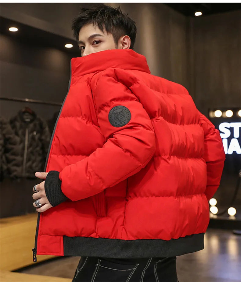Puffer Jacket Men Warm Coats Thick Fashion Casual Winter Man Jackets C