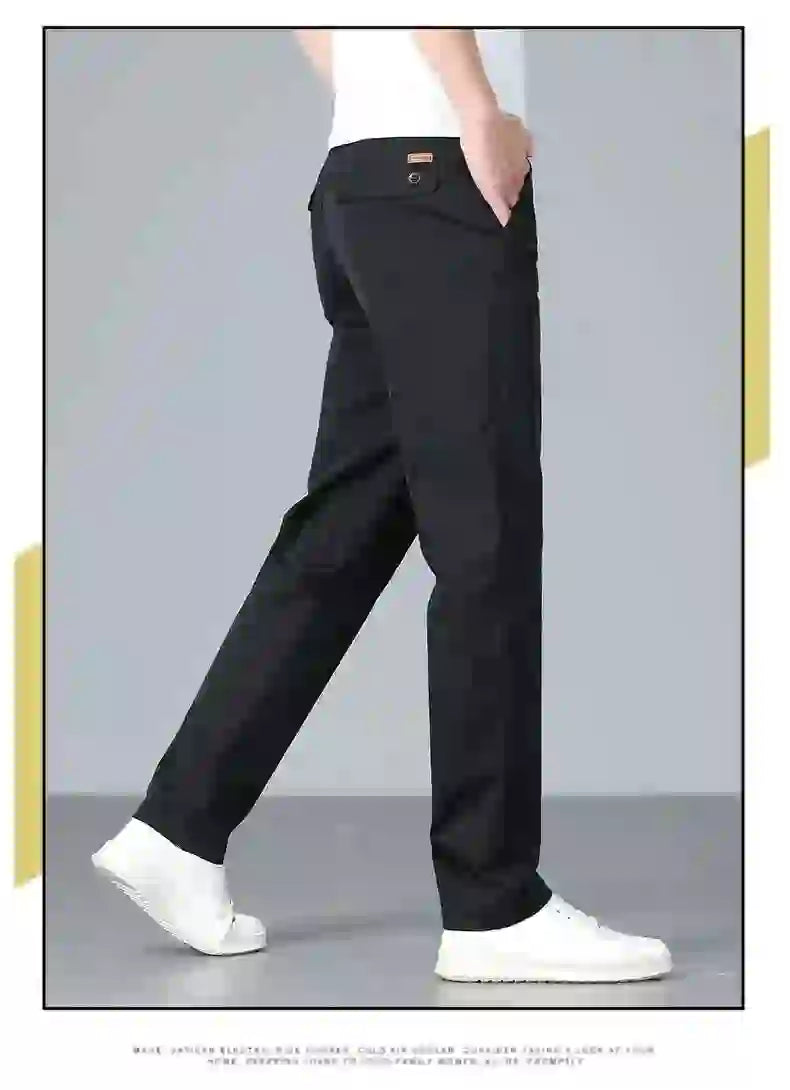 Men's casual pants 2025 New Spring and autumn casual straight business