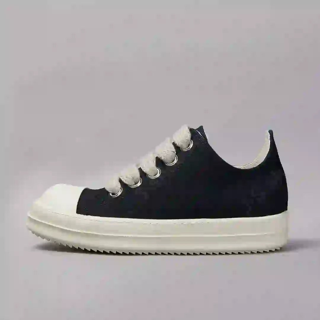 Brand Men Shoe R-o Women Sneakers Black Canvas Low Top Casual Sneaker