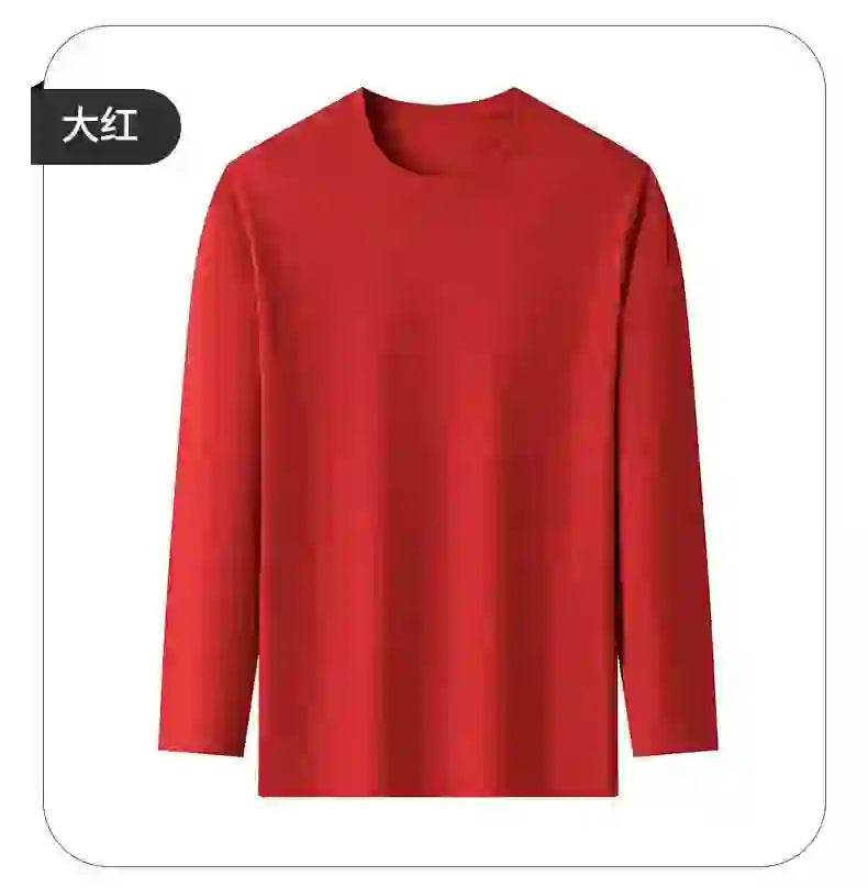 Toppkvalitet 100 % bomull Modemärke Enfärgade rundhalsade T-shirts Nya M