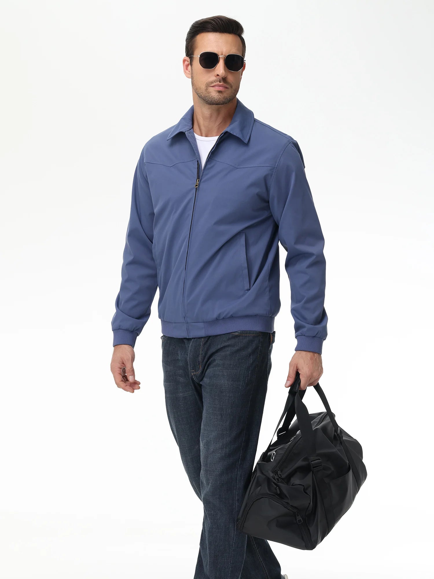 Men's Business Casua Jacket, Autumn Winter Windbreaker Waterproof Warm