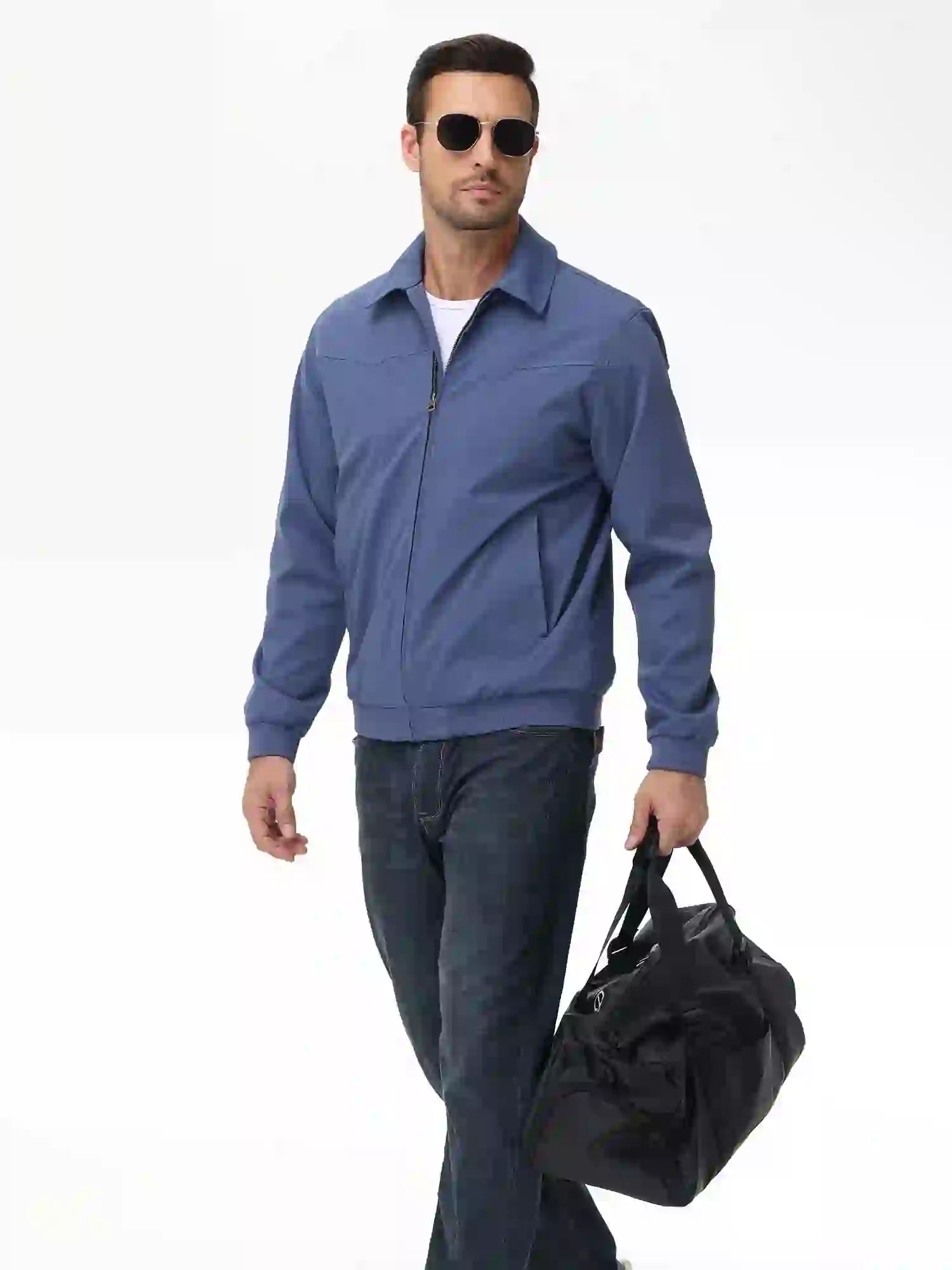 Men's Business Casua Jacket, Autumn Winter Windbreaker Waterproof Warm