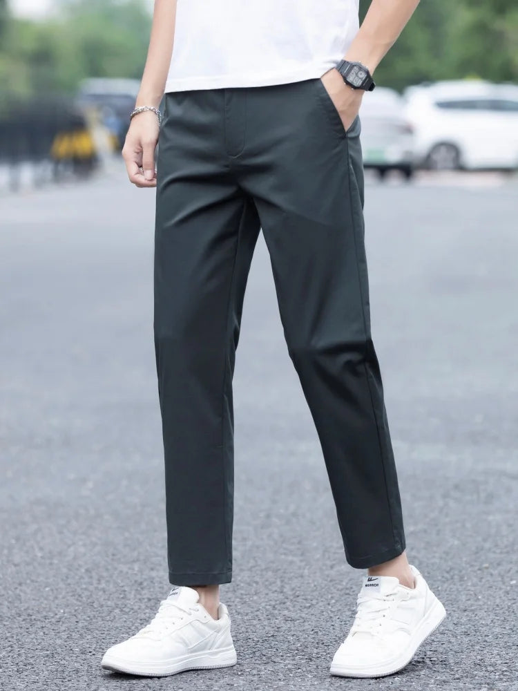 Men's Clothes Spring Summer Thin Casual Pants Men Slim Fashion Stretch