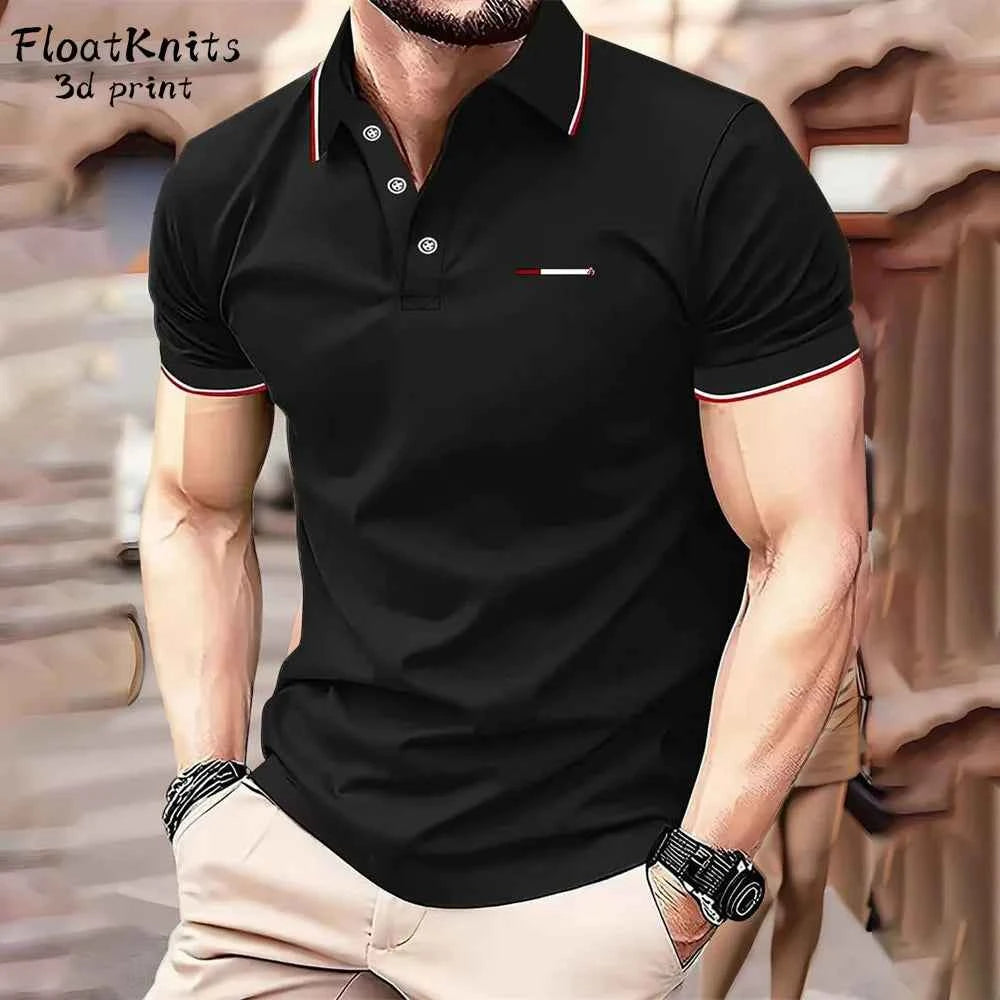 Business Mens Polo Shirts Fashion Lapel Polo Shirt for Men New in Tops & Tees Men's Clothing Short Sleeve Tee Street Man T Shirt