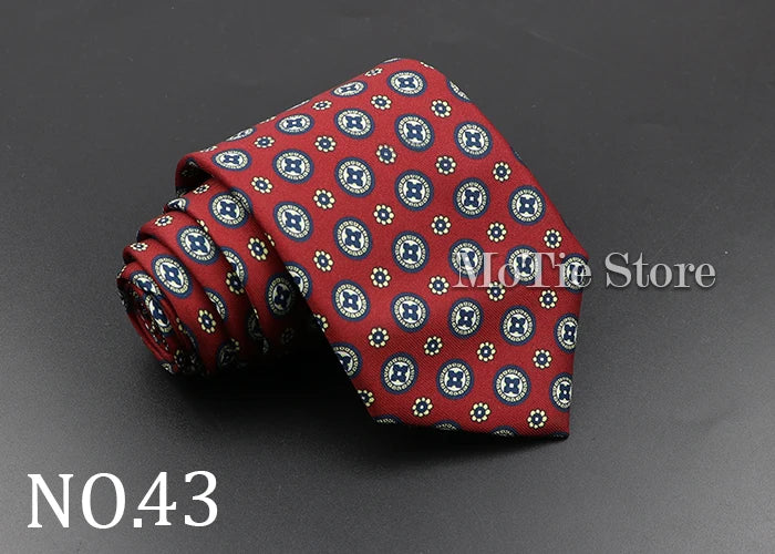 Men's Fashion Silk Tie 7. Soft Novelty Tie Blue Green Orange Color Tie