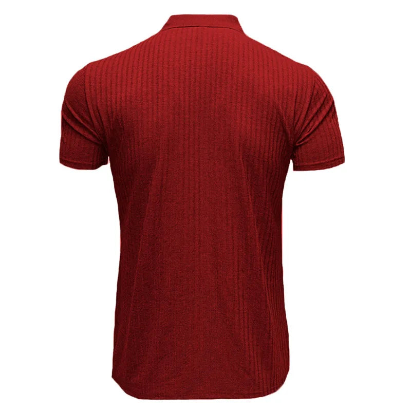 Men's Polo Shirts Summer Casual Short Sleeve Knitted Men's Shirts Polo