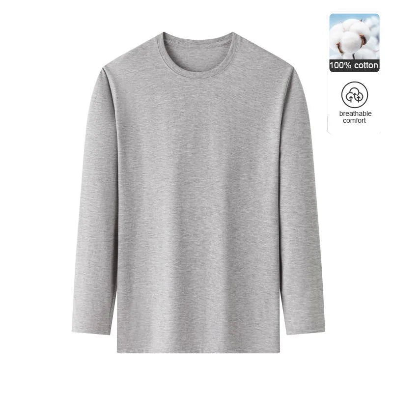 Toppkvalitet 100 % bomull Modemärke Enfärgade rundhalsade T-shirts Nya M