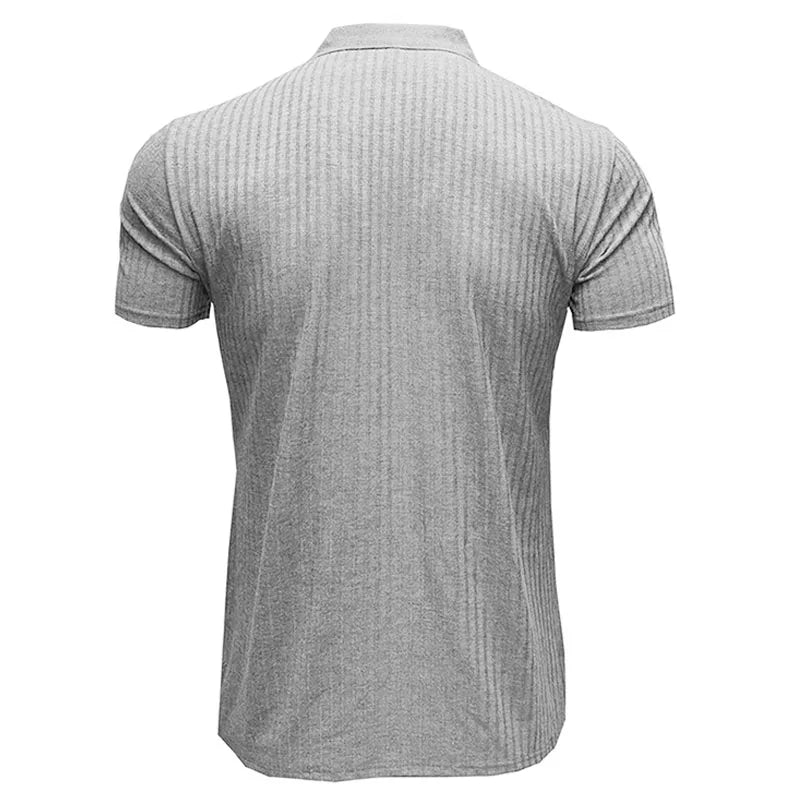 Men's Polo Shirts Summer Casual Short Sleeve Knitted Men's Shirts Polo