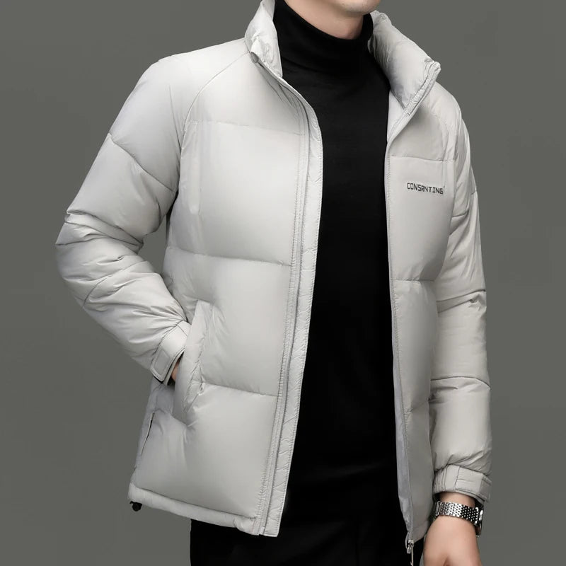 Top Grade Designer New Brand Men Parka Jacket Casual Fashion Hooded Pu