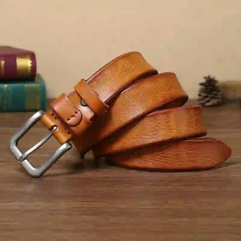 Men's belts Top Cowhide Full Match Casual Jeans Vintage Luxury High Qu