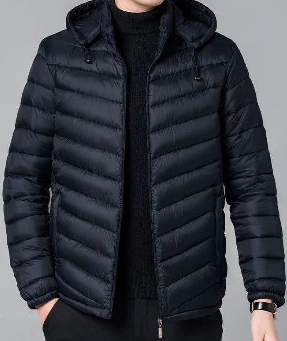 Man Padded Coat Hooded Down Jackets For Men Lightweight Puffer Padding