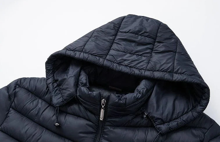 Man Padded Coat Hooded Down Jackets For Men Lightweight Puffer Padding