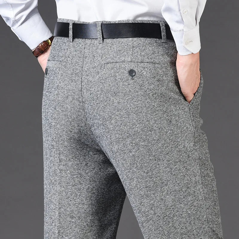 Wool Dress Pants Men | High Waist Trousers | Formal Suit Pants