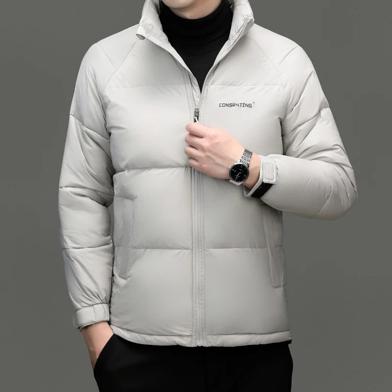 Top Grade Designer New Brand Men Parka Jacket Casual Fashion Hooded Pu
