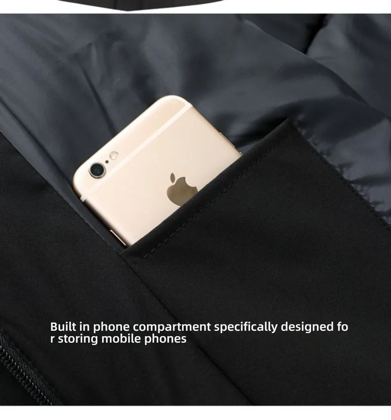 Toppklassig designer Nytt märke Herrparkajacka Casual Mode Hooded Pu
