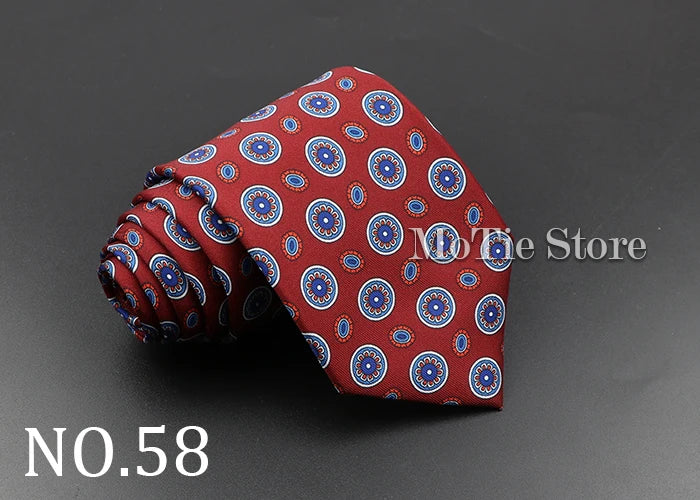 Men's Fashion Silk Tie 7. Soft Novelty Tie Blue Green Orange Color Tie