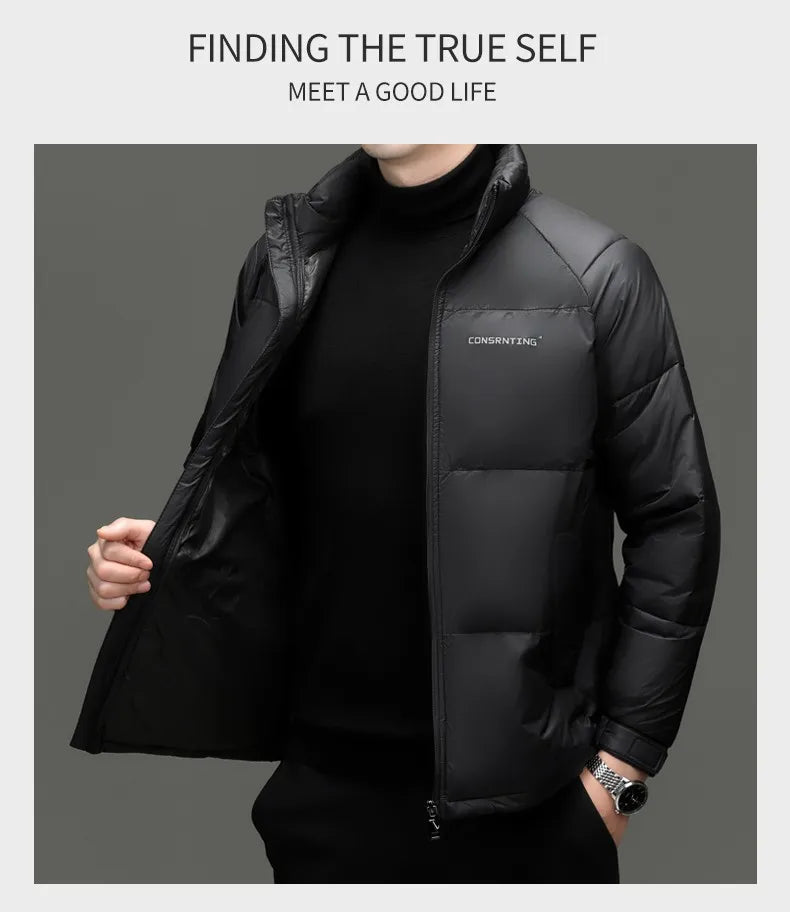 Top Grade Designer New Brand Men Parka Jacket Casual Fashion Hooded Pu