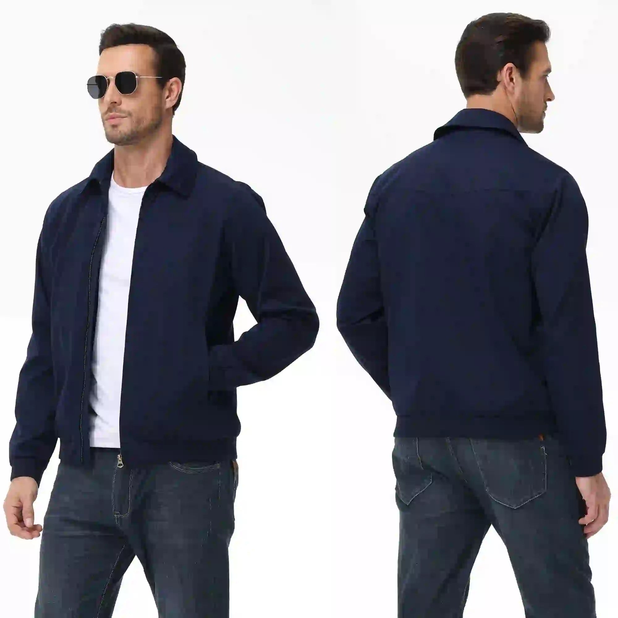 Men's Business Casua Jacket, Autumn Winter Windbreaker Waterproof Warm
