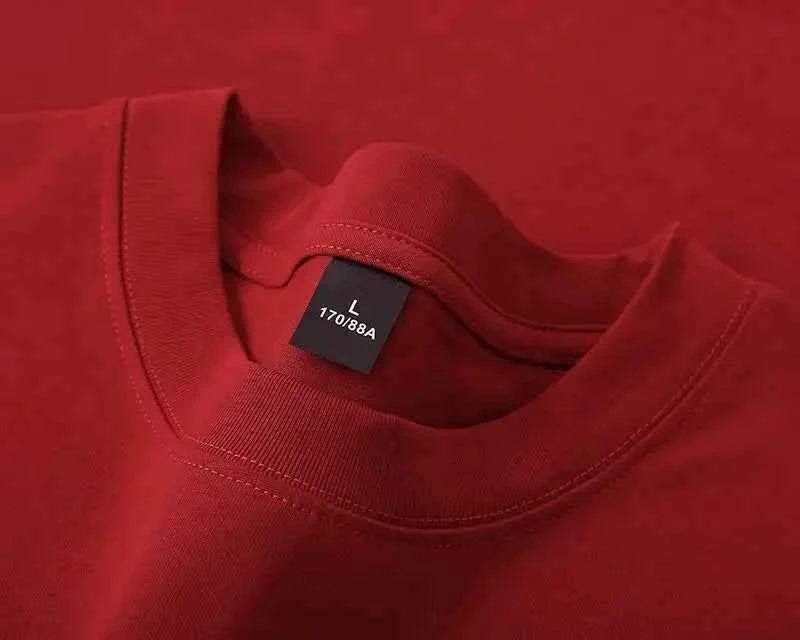 Cotton 600G Heavyweight Pure Cotton Short Sleeved T-shirt for Men and Women Half Sleeved Summer Solid Color Thick Loose T-shirt