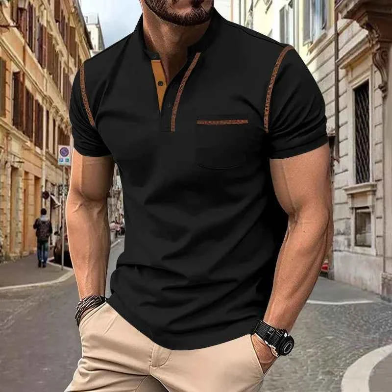 Summer Fashion Casual Short-sleeved Polo Shirt for Men Polo Simple Breathable Comfortable Top for Men Mens T Shirts