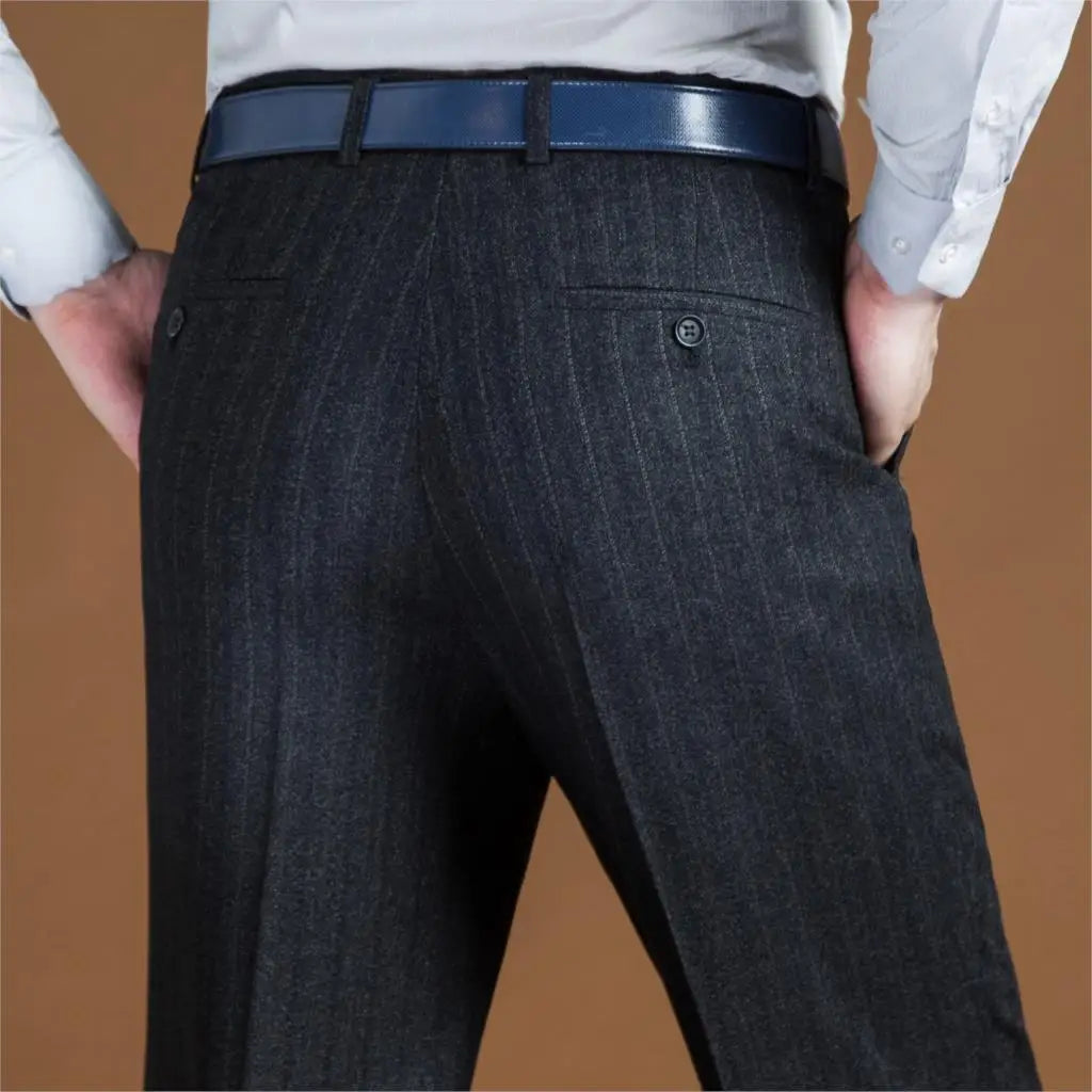 Wool Dress Pants Men | High Waist Trousers | Formal Suit Pants