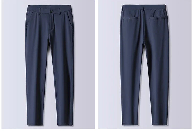 Men's Thin Slim Straight Casual Pants Business Leisure Classic Spring