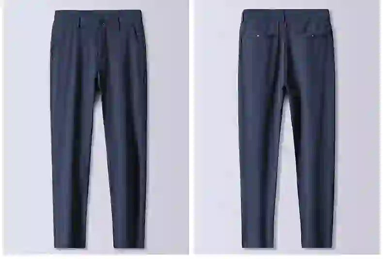 Herr Tunna Slimma Raka Casualbyxor Affärsfritid Klassisk Vår