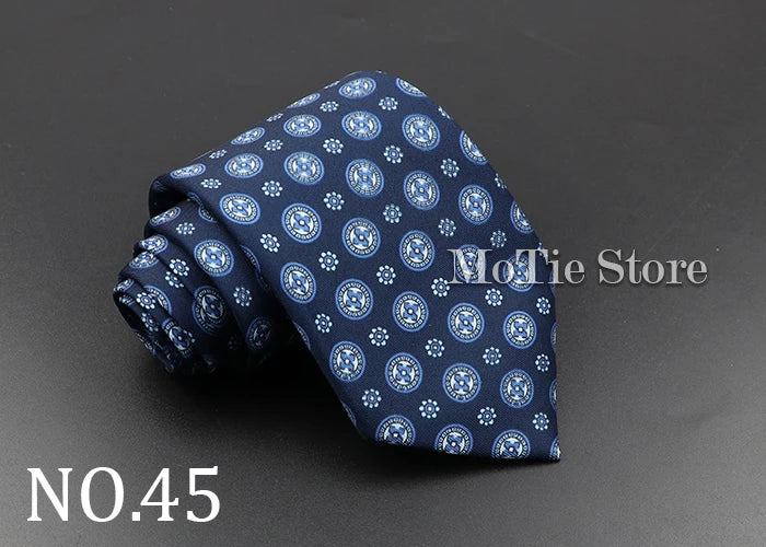 Men's Fashion Silk Tie 7. Soft Novelty Tie Blue Green Orange Color Tie