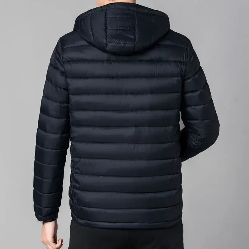 Man Padded Coat Hooded Down Jackets For Men Lightweight Puffer Padding