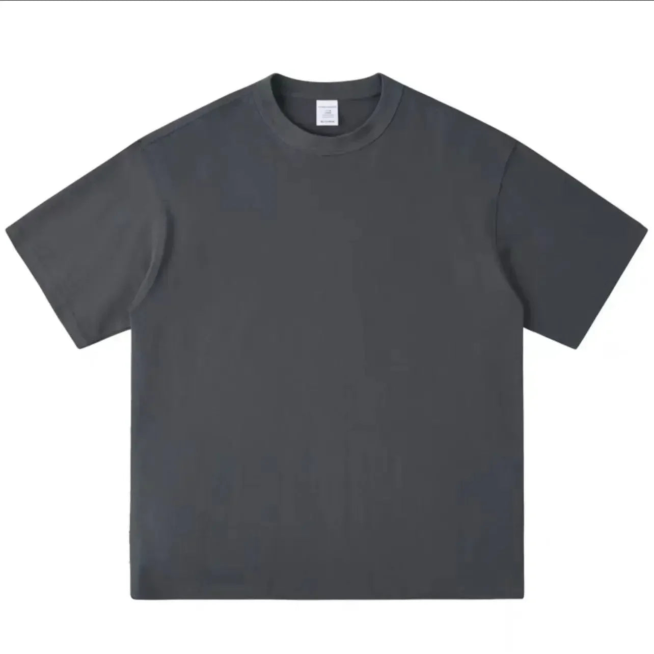 Black White GSM 500g Heavy-duty Pure Cotton T-shirt Thickened Threaded