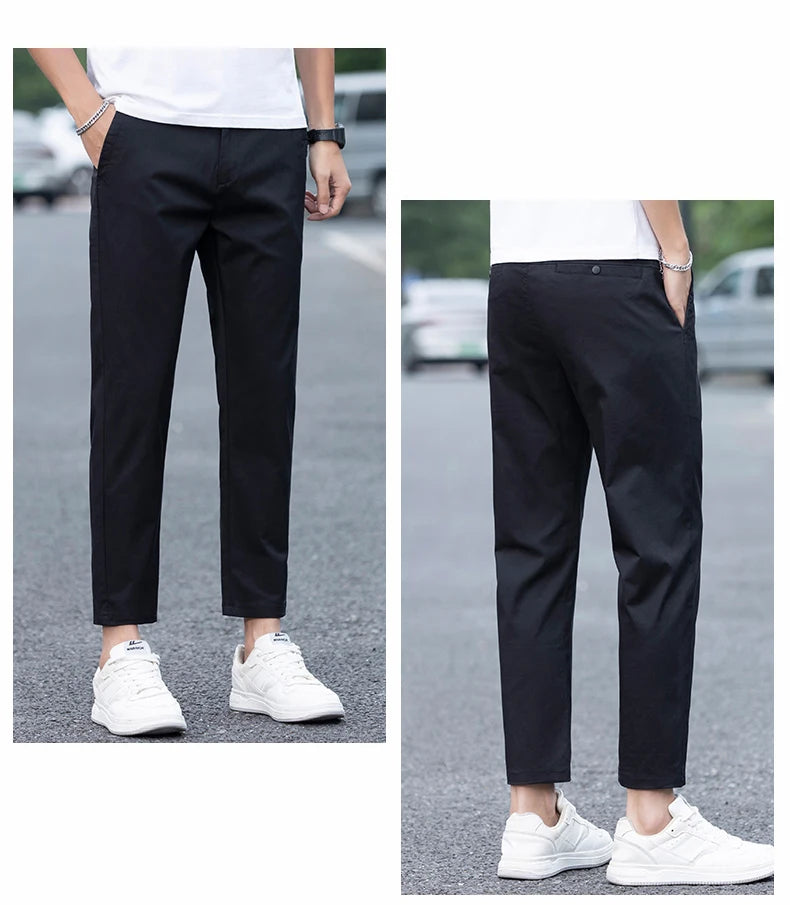 Men's Clothes Spring Summer Thin Casual Pants Men Slim Fashion Stretch