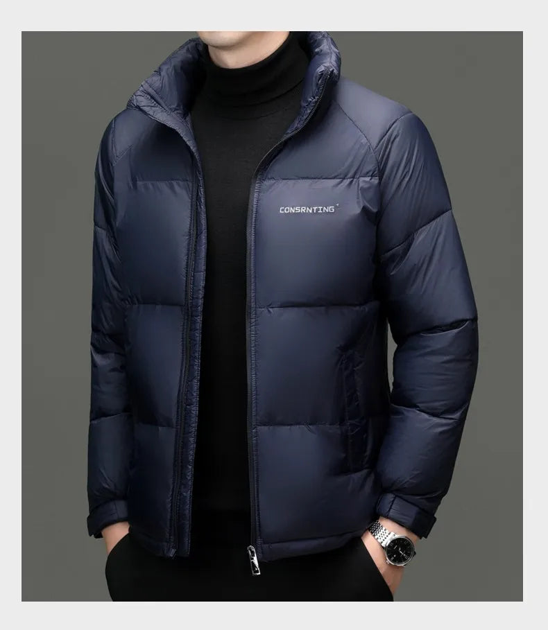 Top Grade Designer New Brand Men Parka Jacket Casual Fashion Hooded Pu