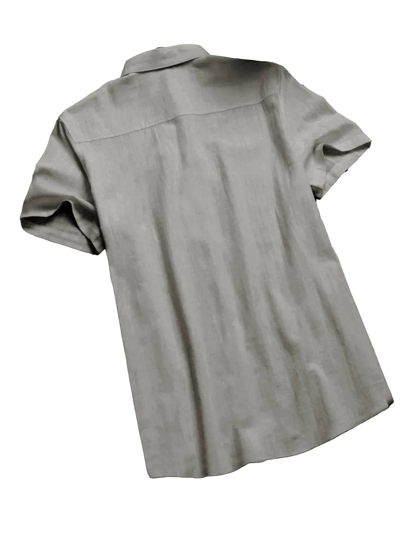 Men's Casual Short Sleeve Shirts Leisure Street Wear Lapel Button-down