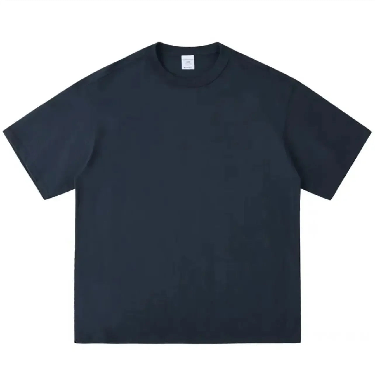 Black White GSM 500g Heavy-duty Pure Cotton T-shirt Thickened Threaded