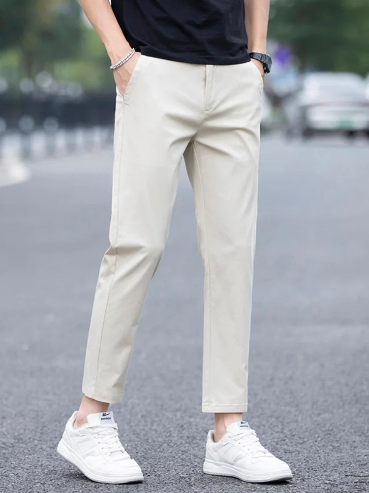 Men's Clothes Spring Summer Thin Casual Pants Men Slim Fashion Stretch