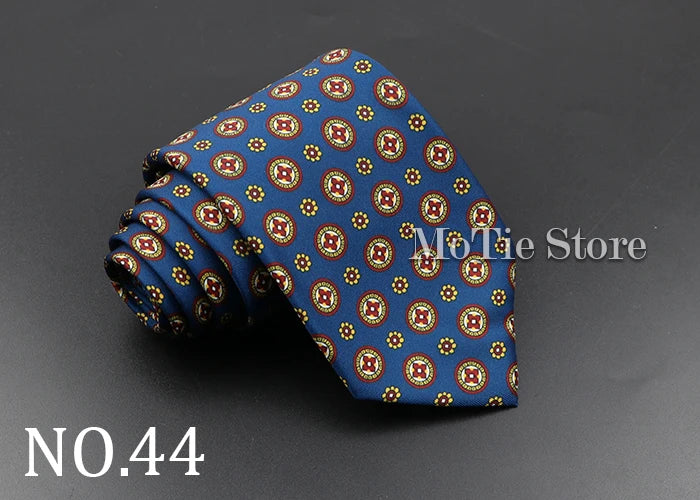 Men's Fashion Silk Tie 7. Soft Novelty Tie Blue Green Orange Color Tie