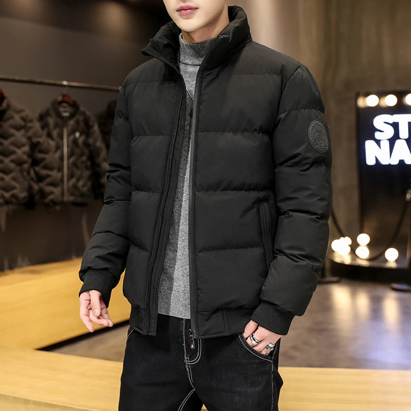 Puffer Jacket Men Warm Coats Thick Fashion Casual Winter Man Jackets C