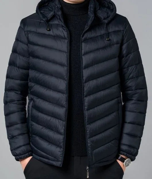 Man Padded Coat Hooded Down Jackets For Men Lightweight Puffer Padding