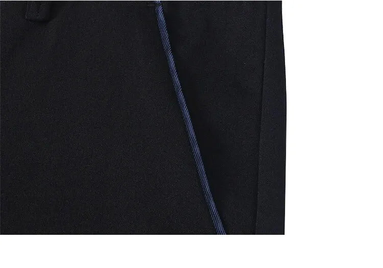Men's Elastic Straight Pants Business Casual Long Suit Pants Male Form
