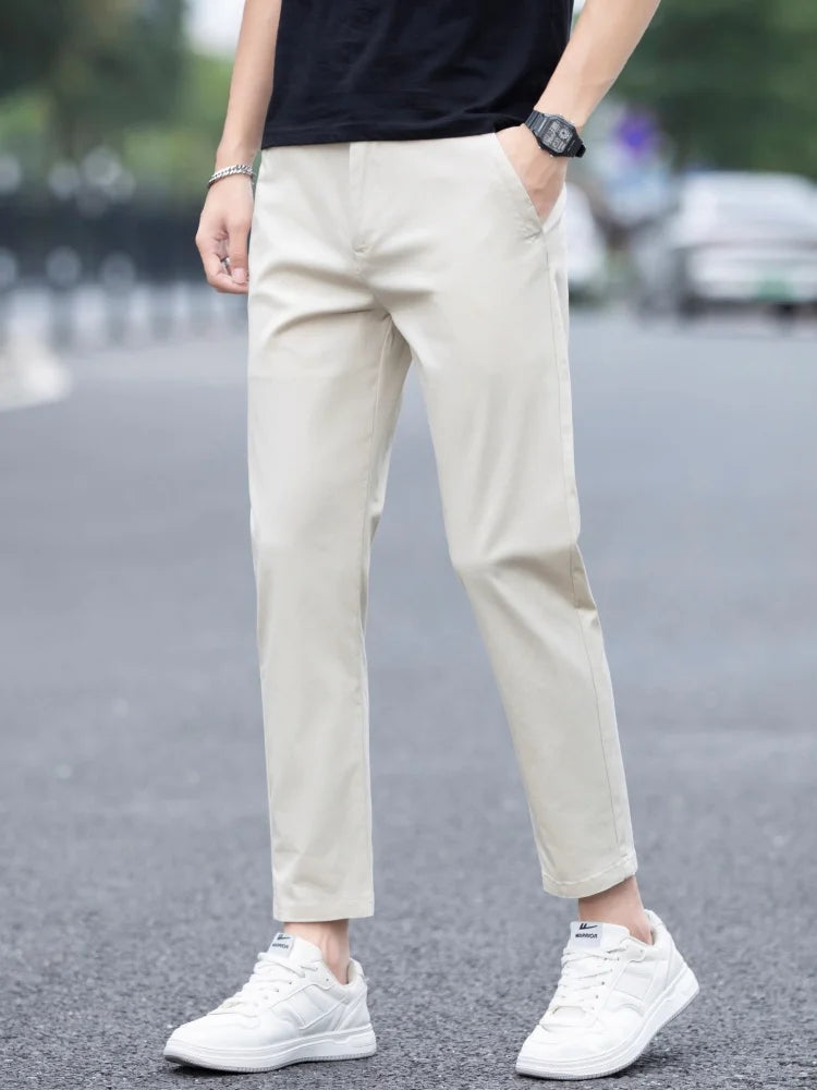 Men's Clothes Spring Summer Thin Casual Pants Men Slim Fashion Stretch