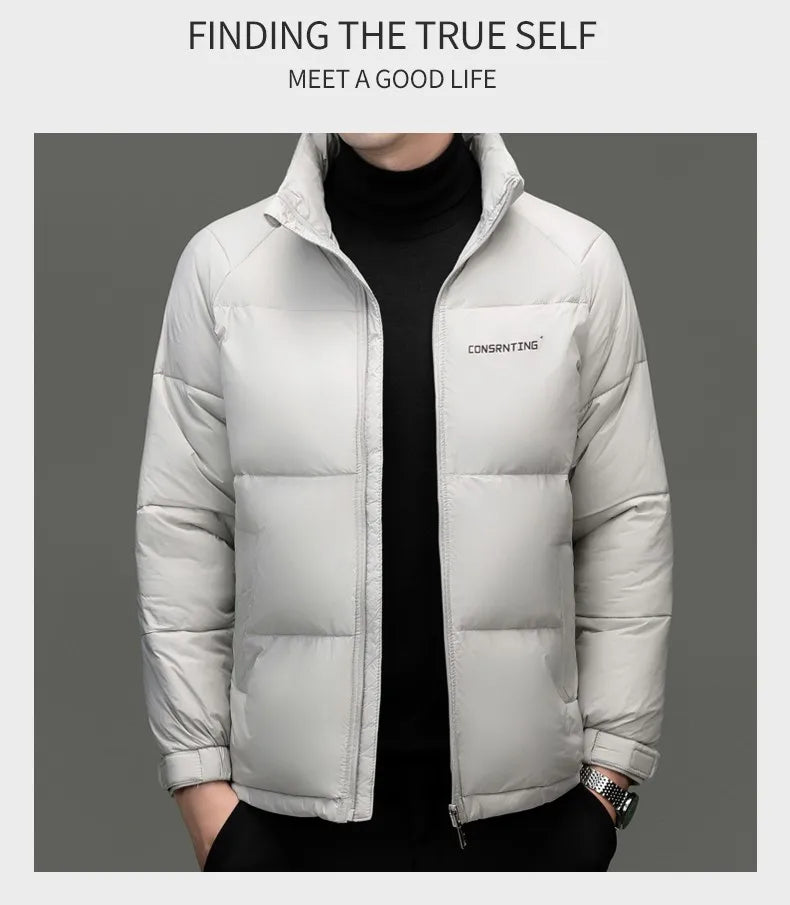 Top Grade Designer New Brand Men Parka Jacket Casual Fashion Hooded Pu
