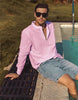 Men's Casual Blouse Cotton Linen Shirt Loose Tops Long Sleeve Henley Shirt Spring Autumn Handsome Shirts Shirts for Men