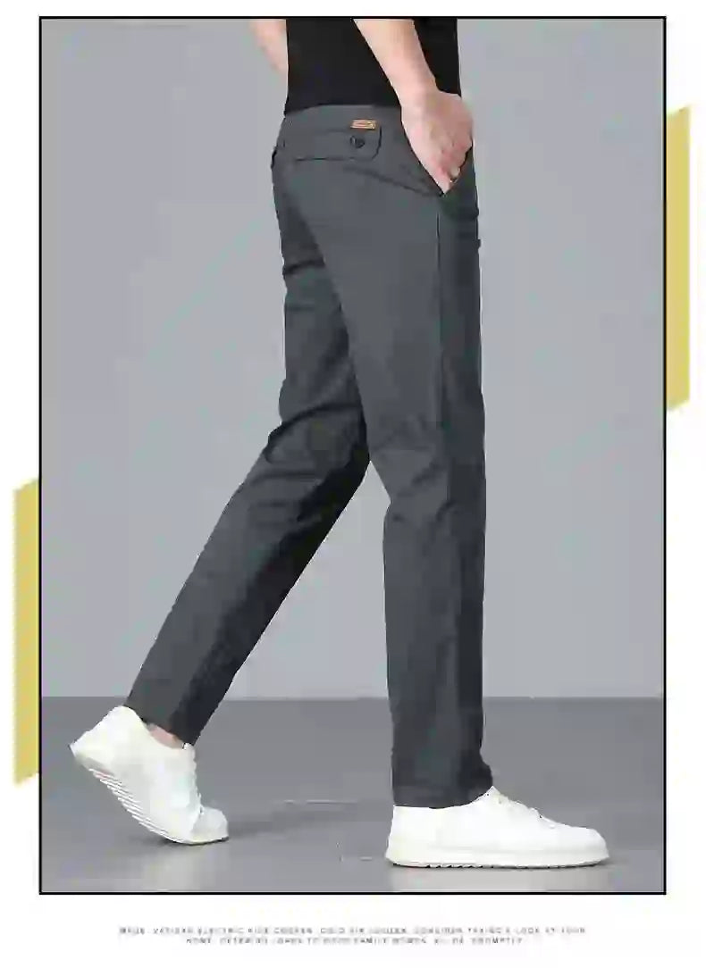 Men's casual pants 2025 New Spring and autumn casual straight business