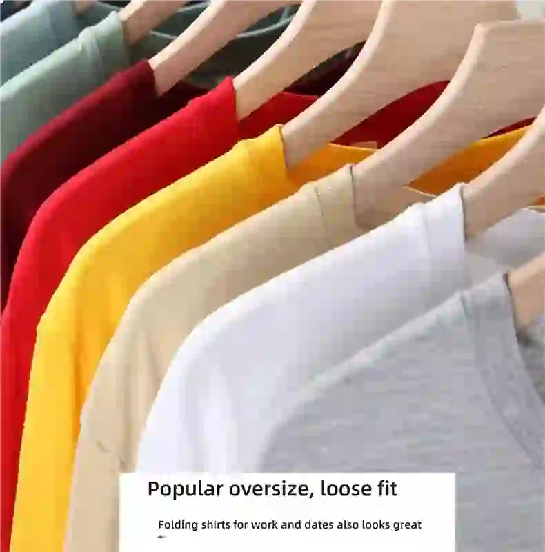 Toppkvalitet 100 % bomull Modemärke Enfärgade rundhalsade T-shirts Nya M